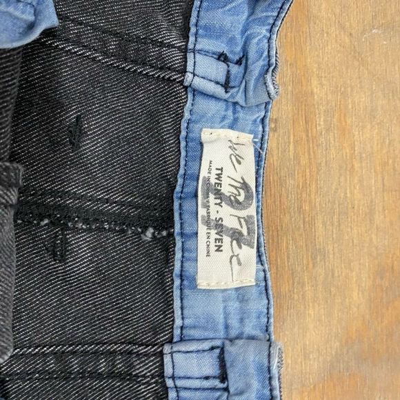 Free People East Of Eden Denim Mini Skirt, Gray Jean Size 27 (US 4), MSRP $78 - Picture 4 of 10